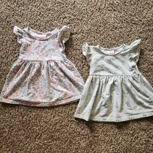 Two pairs of Savannah brand floral dresses, size 2T